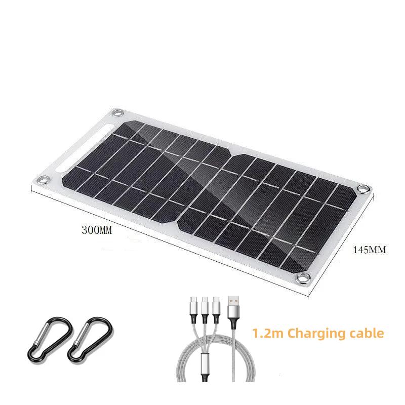 Solar Panel 5V  USB Type-C Charge Portable Flexible Kit  Lightweigh Mini System For  Phones Car Camping Hiking Power Banks IP65