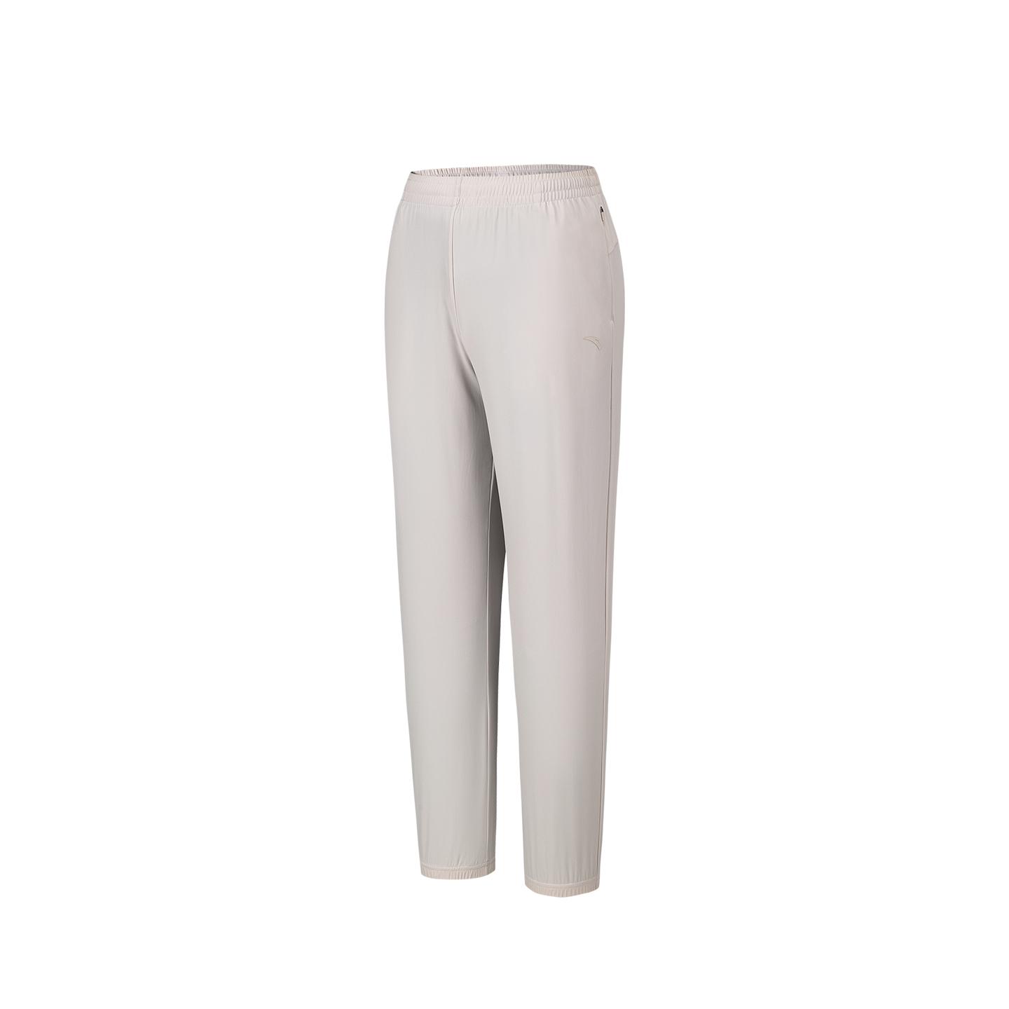 Anta Womens Knitted Sports Long Pants Summer Casual Pants Women bottoms Galaxy-Gray 962627307-5 XS