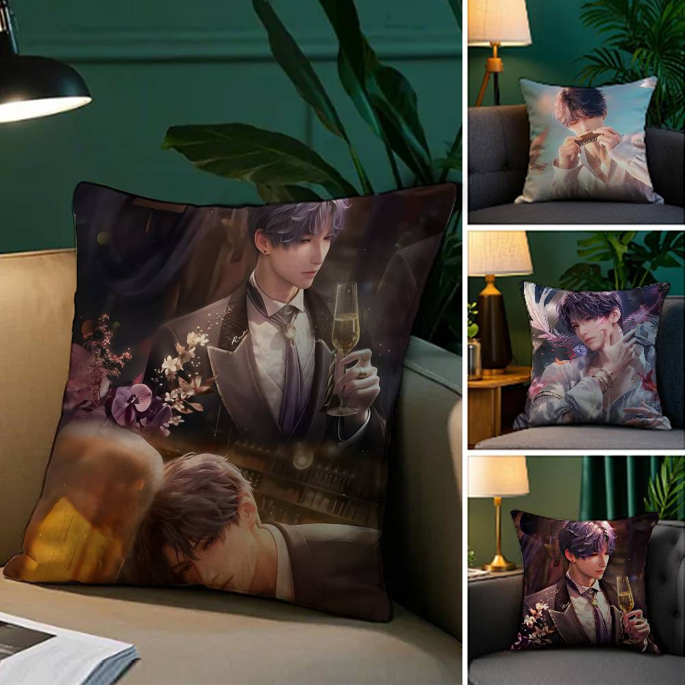 Spiel Rafael Love Deepspace-Kühle Kissenhülle Seidig elegant Komfort Sofa Bett Unsichtbarer Reißverschluss Strandkissenhülle