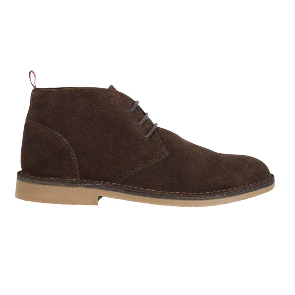Dune London Mens Creed Leather Lace Up Chukka Boots