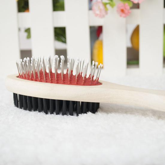 Pet Dog Cats Grooming Cleaning Dual Side Brush Comb Hair Fur Shedding Tool
