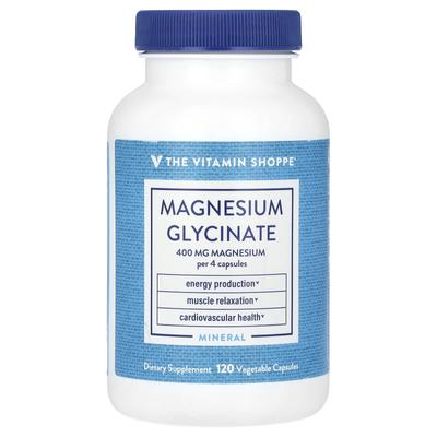 Magnesium Glycine, 400mg, 120 Veggie Capsules (100mg Per Capsule)