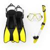 Diving Fins, Snorkel, and Goggles Set with Silicone Mouthpiece for Water Sports