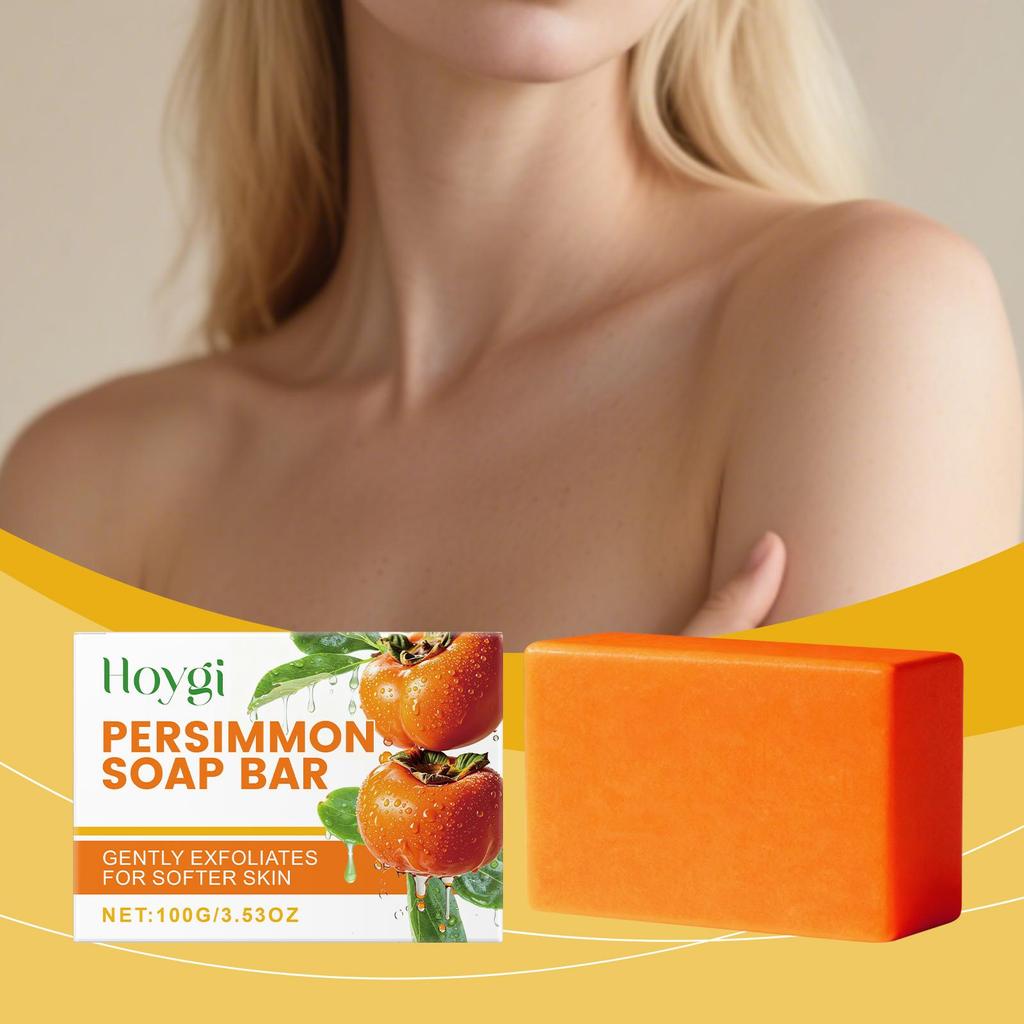 Hoygi Persimmon Moisturizing Bath Soap Gentle Cleansing Moisturizing Moisturizing Moisturizing Daily Bath Cleaning Supplies 100g