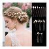 DFsucces Pearl Hair Pins, U-Shaped Hairpins, Hair Clips for Everyday Wear, Japanese Outfits, Photoshoots, Weddings, Parties, Brides - 12 Pieces,