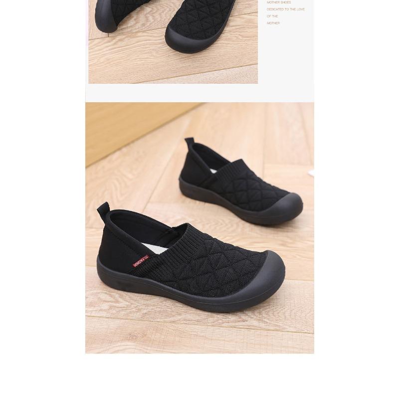 Women's Slip-On Cloth Flats, Soft Upper & Flexible Sole Comfort Shoes, Lightweight Non-Slip Work Loafers for Women