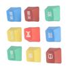 9Pcs PBT Keycaps Dye Sublimation Vibrant Colors Fadeless Durable Wear Resistant Mechanical Keyboard Keycaps