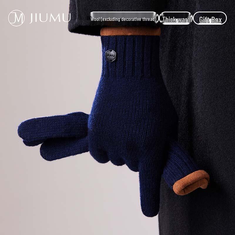 

JIUMU Men s Touchscreen Wool Winter Gloves One Size