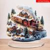 2D Snow House Desktop Decoration Ornaments Home Bedside Ornaments