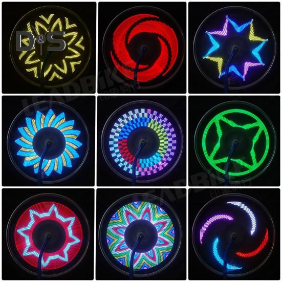 Światło na szprychy rowerowe IPX6 Wodoodporna lampka ostrzegawcza bezpieczeństwa do jazdy nocnej 32 LED Dekoracja koła obręczy rowerowej Lampa na oponę Akcesoria rowerowe