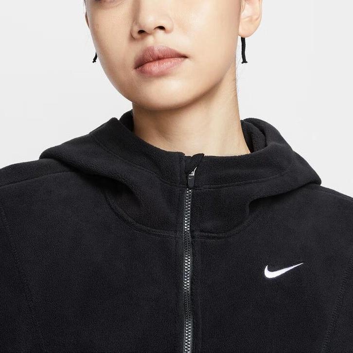 Nike POLAR Jacken Damen Schwarz Mit Kapuze Moderat Sonstige HV3699-010