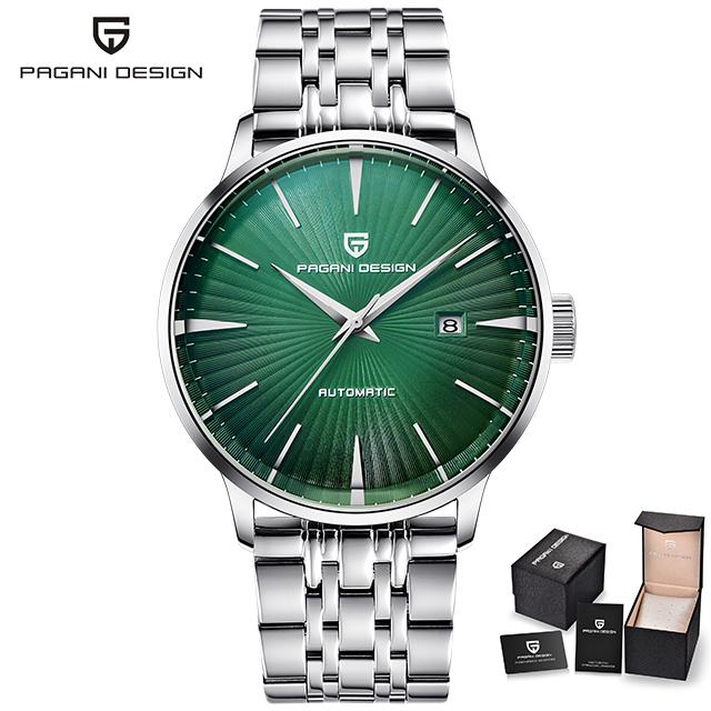 Pagani Design Menn Business Mechanical Watches for Men Waterproof Dress Watch Luxury Rustfritt stål Automatisk Armbåndsur
