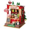 Robotime DIY Miniature House Kit Decoration Christmas Fireplace Mini House Building Craft Kits for Adults Gift  For Christmas