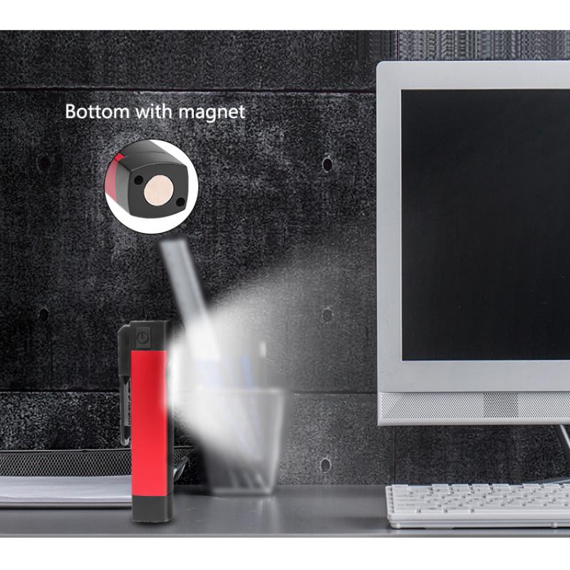 XPE COB LED El Feneri USB Şarj Edilebilir LED Çalışma Işığı Manyetik Dış Mekan Taşınabilir Çalışma Lambası