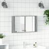 LED Mirror Cabinet Grey Sonoma 80x12x45 Cm Acrylic