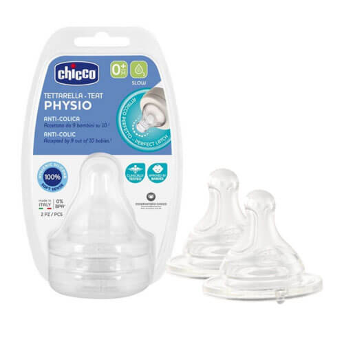 Smoczek silikonowy Chicco Perfect5 Anti-Colic 2 szt. (0m+ Wolny przepływ)