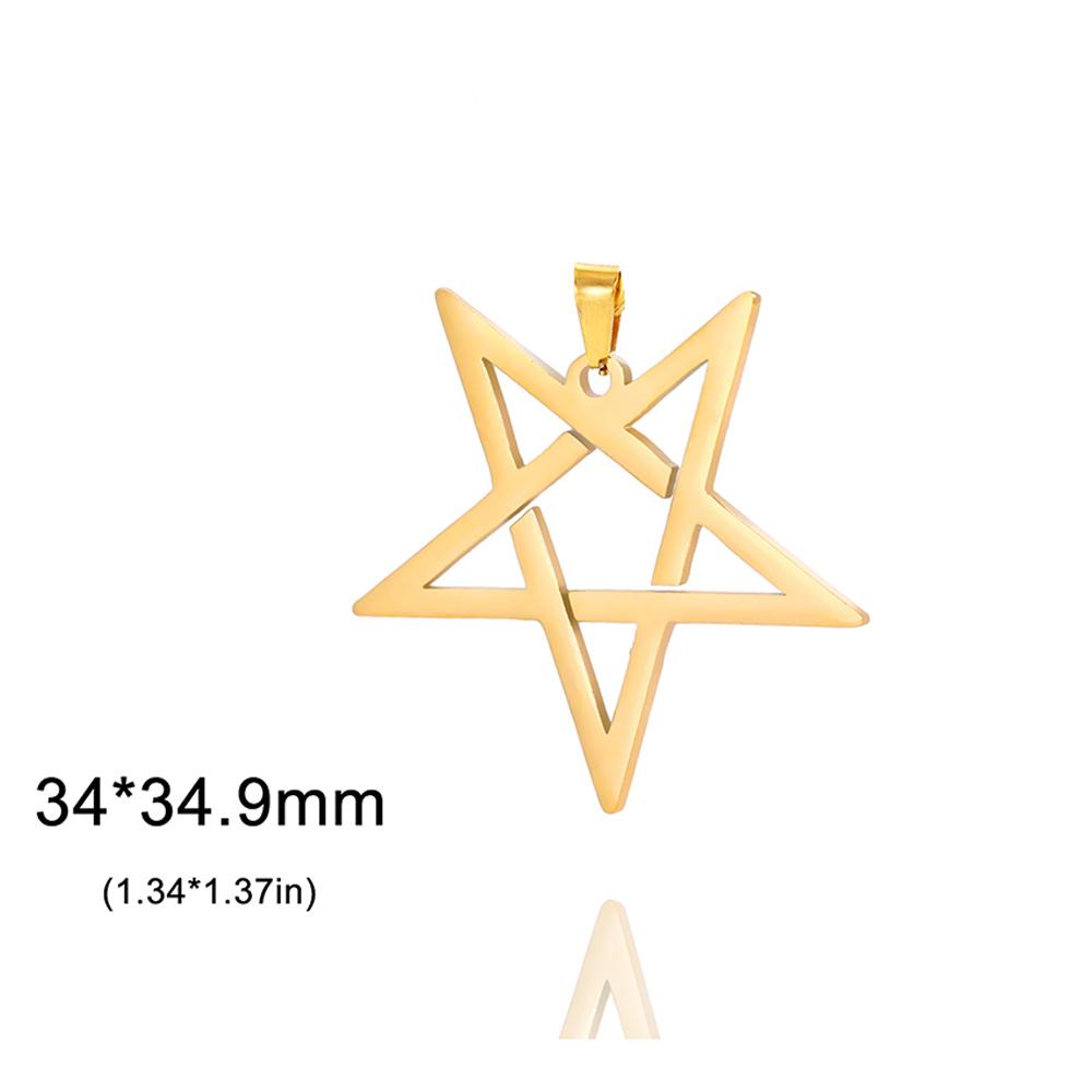 Dawapara Moon Phase Pentagram Constellations Pendant Wiccan Pagan Magic Amulet Stainless Steel Charms for Jewelry Making
