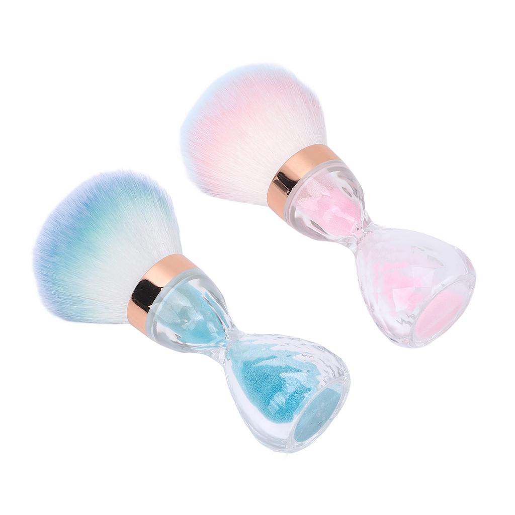 Nail Art Dust Brush Soft Nail Art Dust Cleaner Brush with Handle for Manicure and Makeup