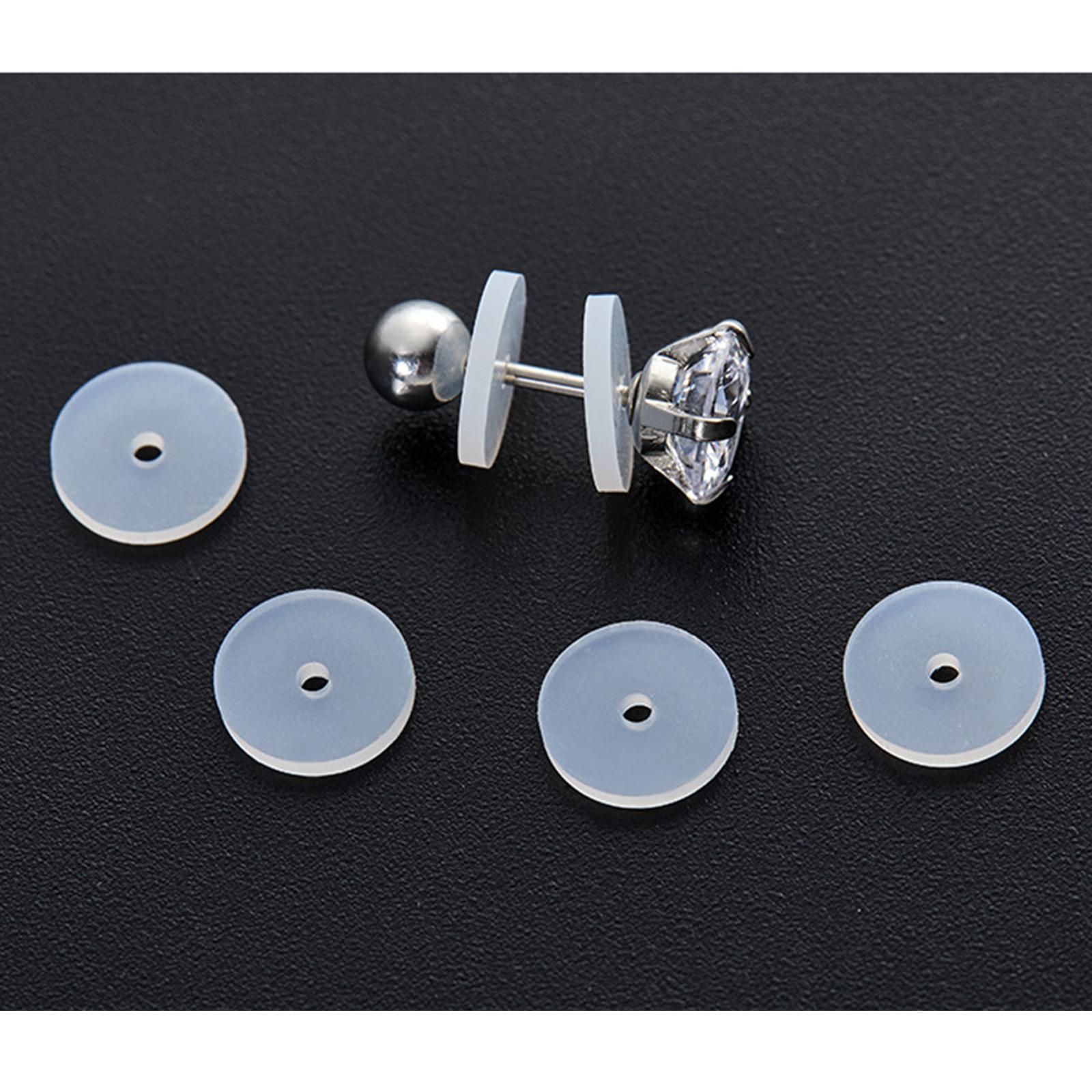 Lot De 100 Disques De Guérison En Silicone Pour Boucles D'oreilles - Transparents - Taille 3 à 14 Mm