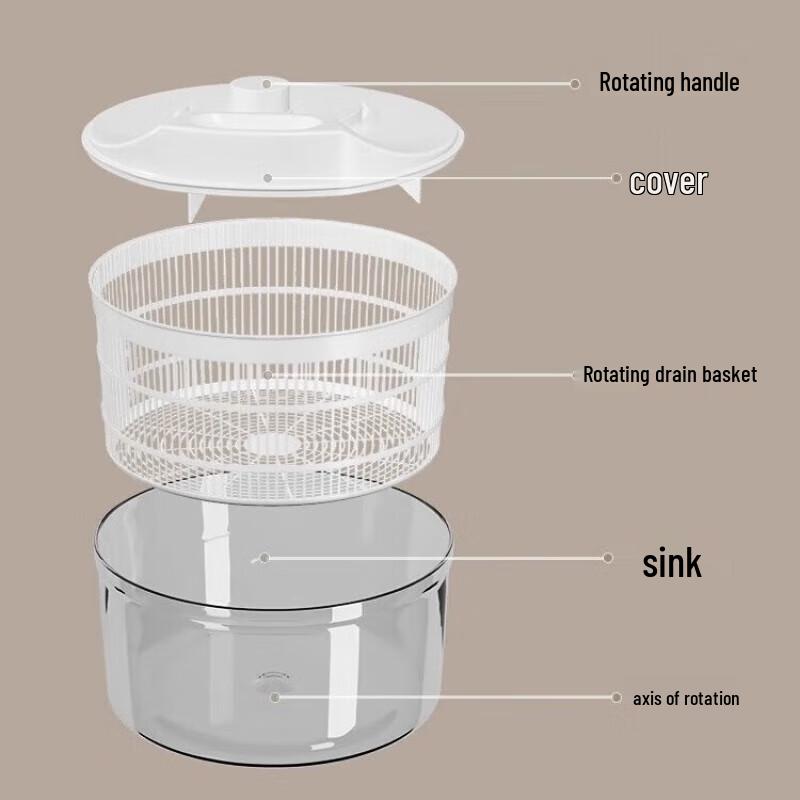 MUYA Manual Vegetable Salad Spinner