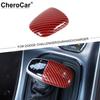 Gear Shift Trim Knob Cover Decor for Dodge Challenger Charger Red Carbon Fiber