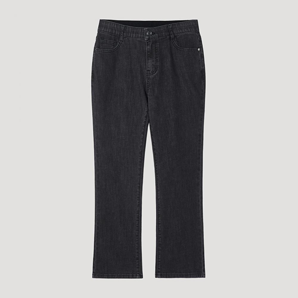 

[shs Miss] Basic Semi Boot Cut Denim Pants Ssmslp22020 Bk blacks/55