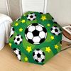 1pc Soccer Ball Pattern with Stars Umbrella with Plastic Handle,Suitable for All Seasons Home Travel Outdoor UmbrellaDD1715