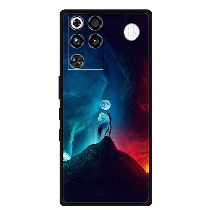 Phone Case For ZTE Nubia RedMagic 11 Pro 5G Back Cover Case Black Silicone TPU Soft Coque For Nubia RedMagic 11Pro Funda Capas