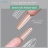 240pcs Thin Long Pointed Sandwich Nail Forms - Clear Dual-Mold Nail Tips for Acrylic Nails, Professional Nail Art Tool Set