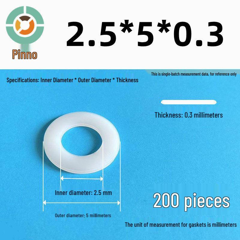 Thickened Nylon Plastic Flat Washer: Hard Plastic Gasket M2-M16