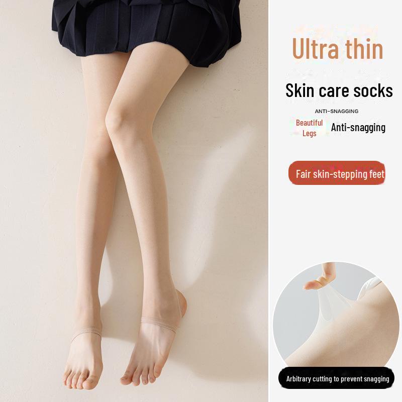 

Женские прочные прозрачные колготки большого размера с открытым носком и защитой от зацепов — летний стиль, без заниженной резинки, телесного цвета. One Size (recommended 80-120 jin)