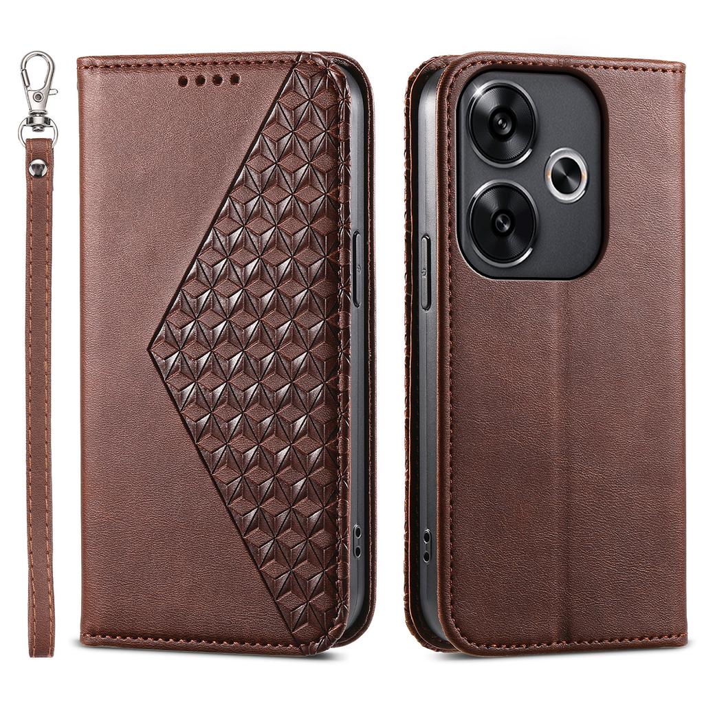 For Xiaomi Redmi Turbo 3 5G/Poco F6 5G Case Imprint Calf Texture Leather Wallet Phone Cover