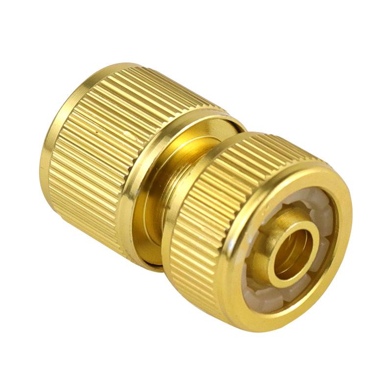 

Быстросъемный соединитель из алюминия с медным покрытием 1/2 для водяного шланга и пистолета - Садовый инструмент Аксессуар