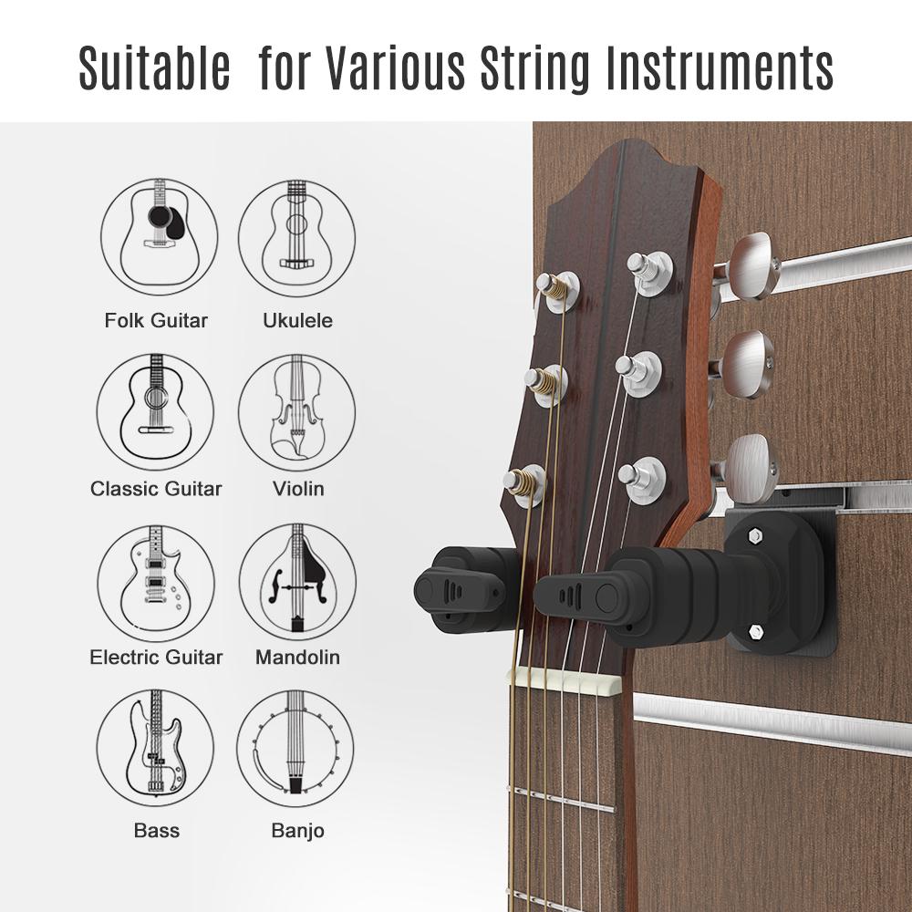 GALUX GH 110M Auto Lock Guitar Hanger Hook Holder Slat Wall Mountable for Acoustic Folk Classic Guitar Electric Guitar