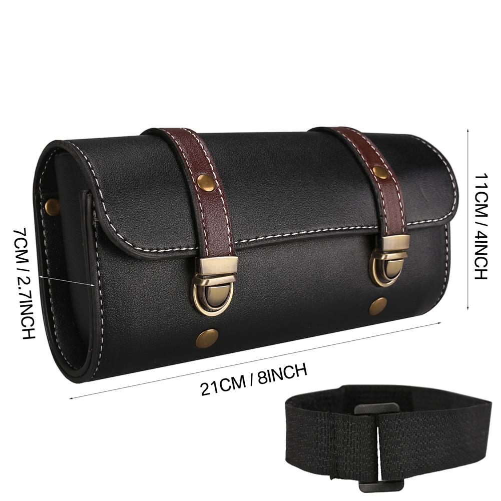 Motorcycle Saddlebags PU Leather Front Fork Tail Tool Bag Luggage For Harley Chopper Bobber Cruiser Sportster XL 883 1200 Bag
