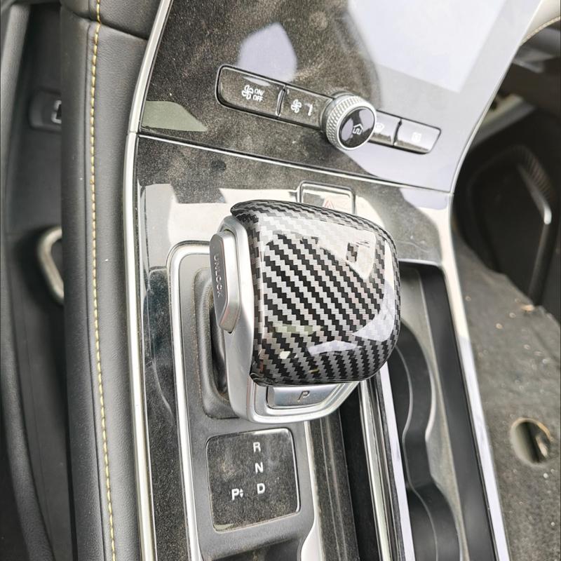 Dla MG EHS PHEV    Pokrowiec na dźwignię zmiany biegów Samochodu Uchwyt dźwigni sterującej Naklejka ABS z włókna węglowego Akcesoria do stylizacji wnętrza