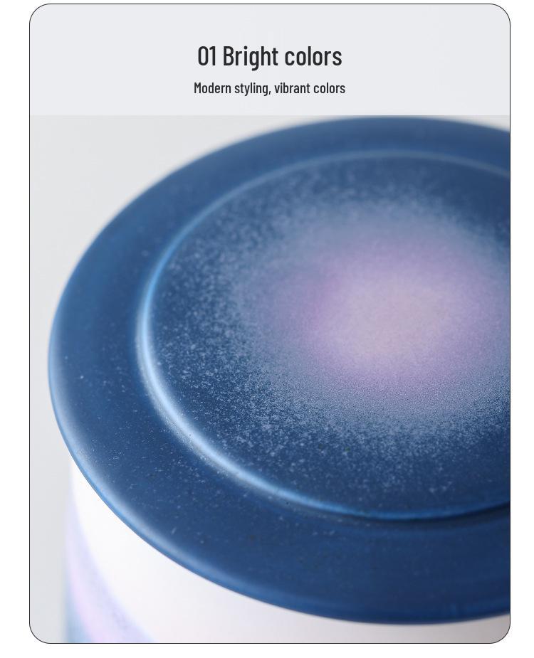 Nordic Gradient Ceramic Tea Cup with Lid - Exquisite Couple Souvenir for Office or Home