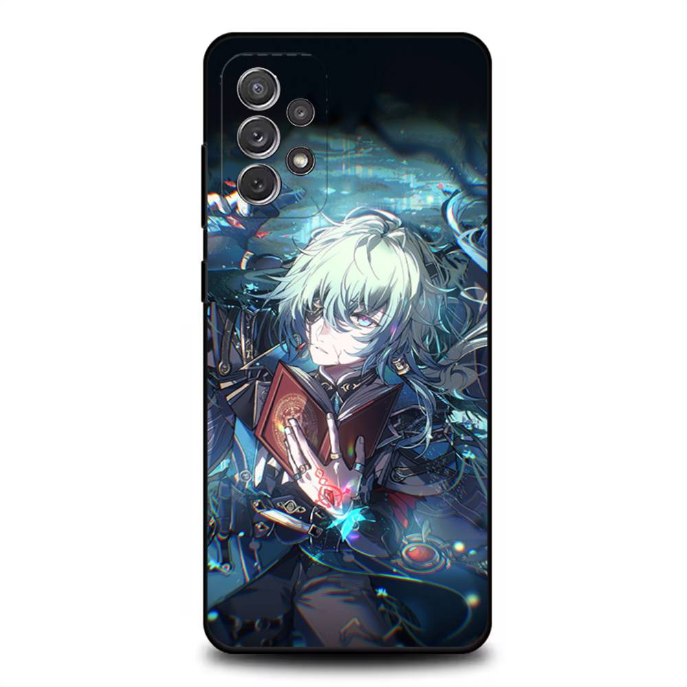 H-Honkai Stars Rail Anaxa Phone Case For Samsung S 25,24,23,22,30,21,10,9,Ultra,Plus,Lite,FE,4,5G Black Soft Case