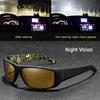 Fashion Vintage Square Frame Unisex Night Vision Glasses Anti Glare UV400 Eyewear Reduce Visual Fatigue