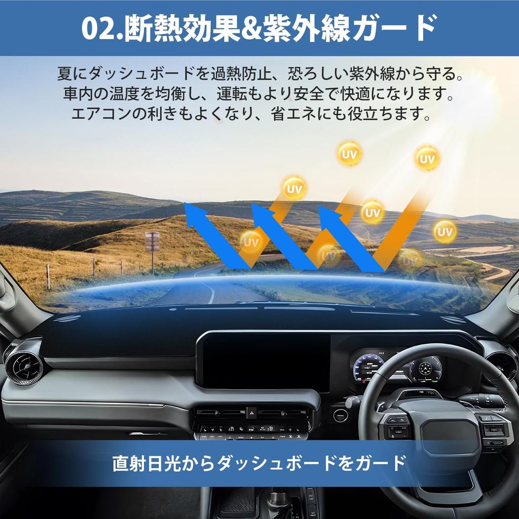 Cartist Dashboard Mat for the New Land Cruiser 250 Dashboard Cover for Cars with HUD LAND CRUISER 250 Series Land Cruiser 250 Reduces Prevents