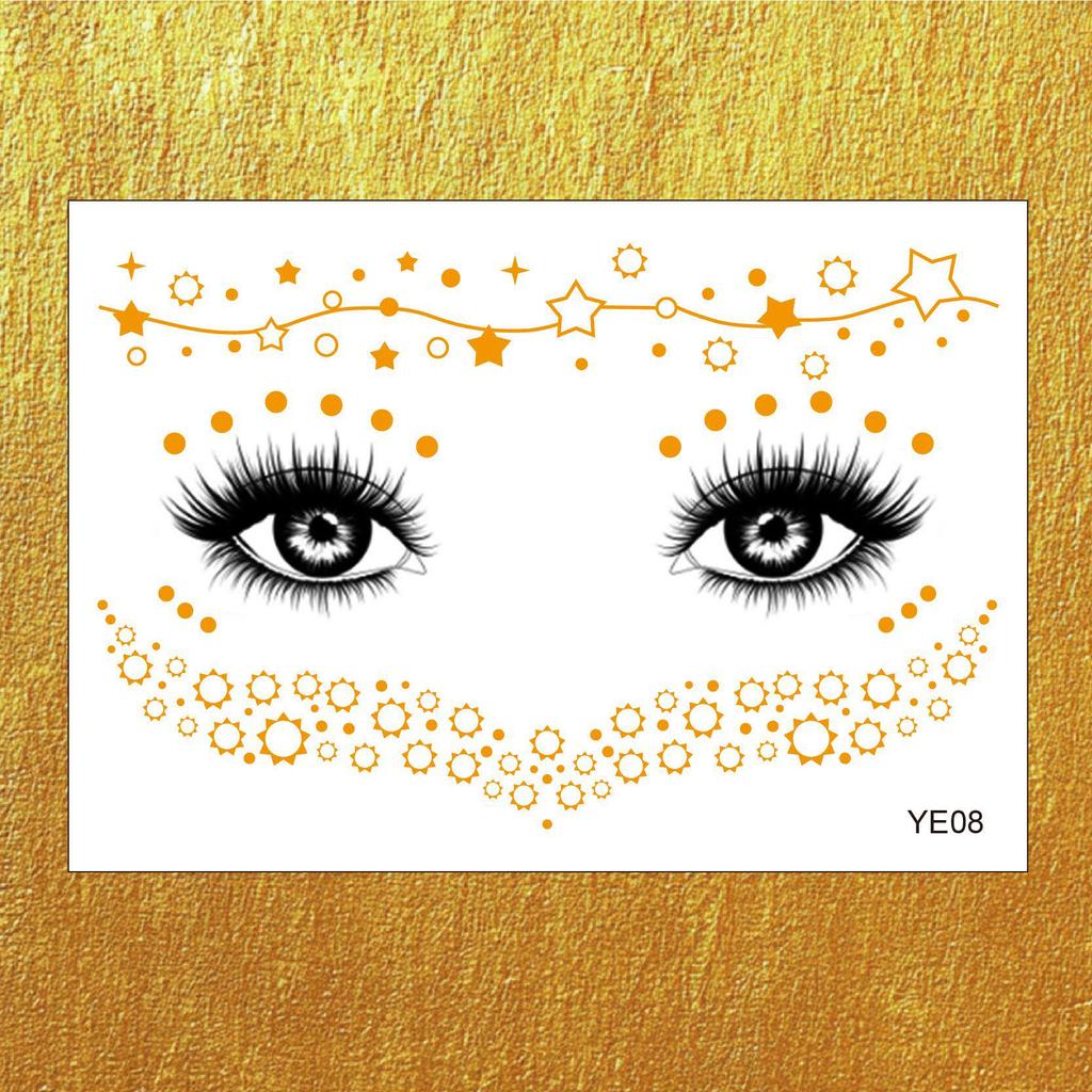 New Style Waterproof & Sweatproof Face Tattoo Stickers for Makeup