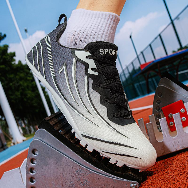 Men Track Field Shoes Professional Training Sneakers 8-Spike Running Spiked Shoes Women Sprint Race Running Sports Shoes Anti-slip