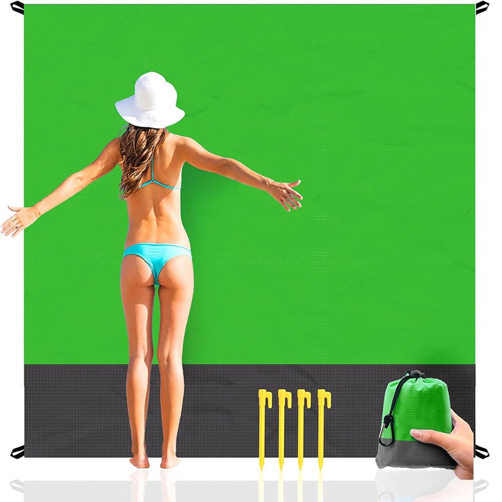 Kapesní piknik 200 x 210 cm Vodotěsná plážová podložka Deka s pískem zdarma Camping Outdoor Picknick Stan Skládací potah Povlečení