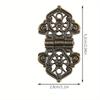 4pcs Vintage Cabinet Antique Furniture Hinge, Cabinet Drawer Door Butt Hinge for Wood Box Decorative