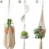 Jardinière suspendue avec glands, Pots de fleurs en coton tissé à la main, sac en filet de tapisserie, décoration de maison