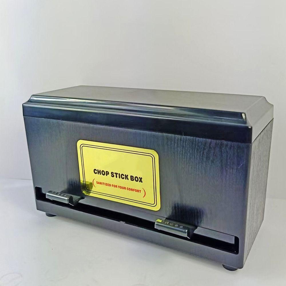 Portable Plastic Press Straw Box Adjustable Outlet Black Push Straws Dispenser Pressing Type Storage Box Restaurant Coffee Shop