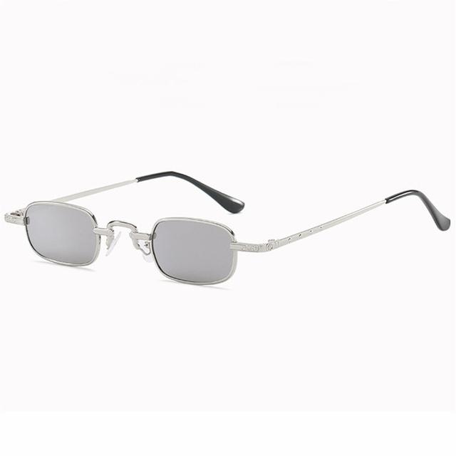 Small Rectangle Sunglasses For Women Men Retro Metal Frame Punk Sun Glasses Vintage Travel Sun Shades Car Uv400 Eyewear