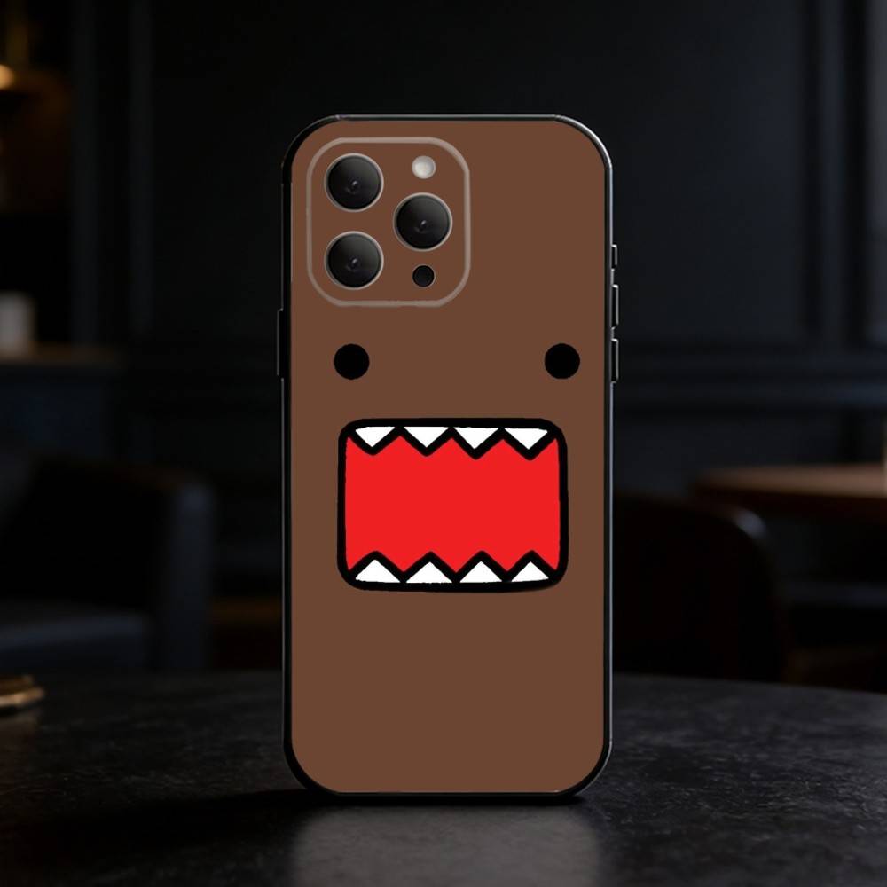 Cute Domo-kun Phone Case Phone Case Silicone Black Soft For IPhone 17,16,15,14,13,12,11,SE,Plus Pro Max