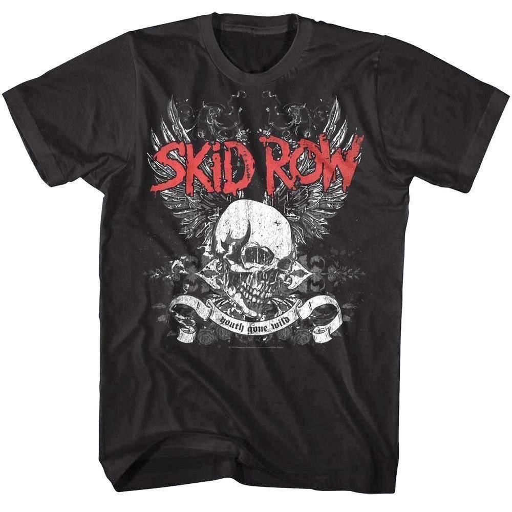 Skid Row Youth Gone Wild Winged Skull Men's T Shirt