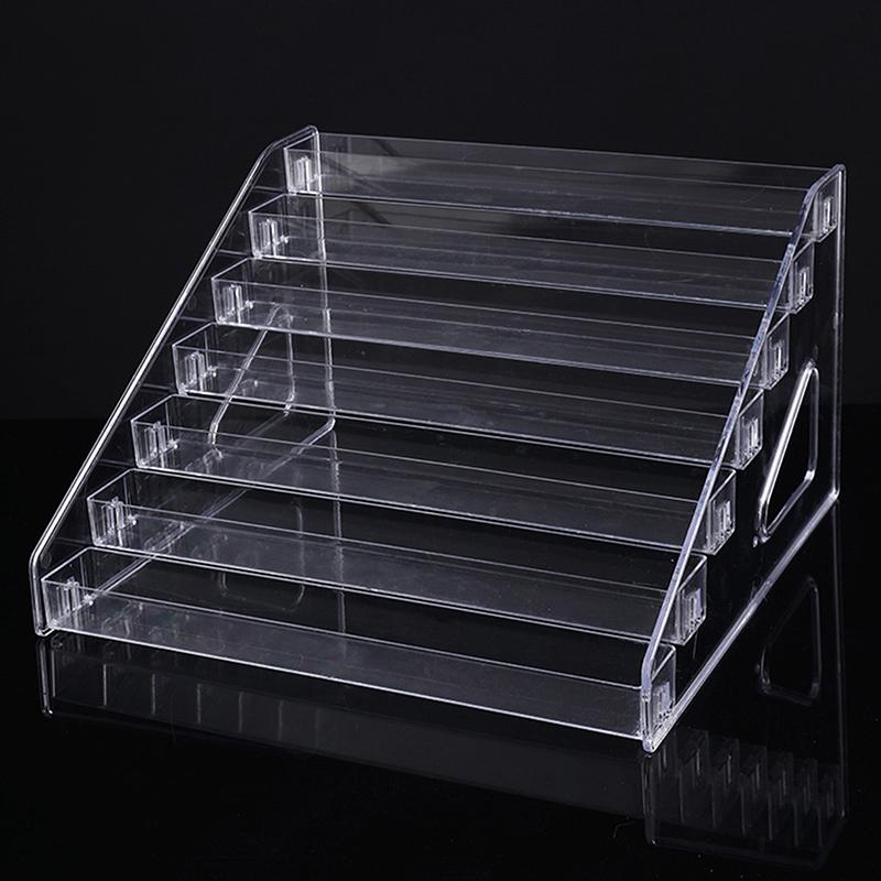 Acrylic 3/5/7 Layer Clear Acrylic Nail Polish Display Stand Nail Art UV Gel Shelf Cosmetic Eyeshadow Storage Rack Home Organizer